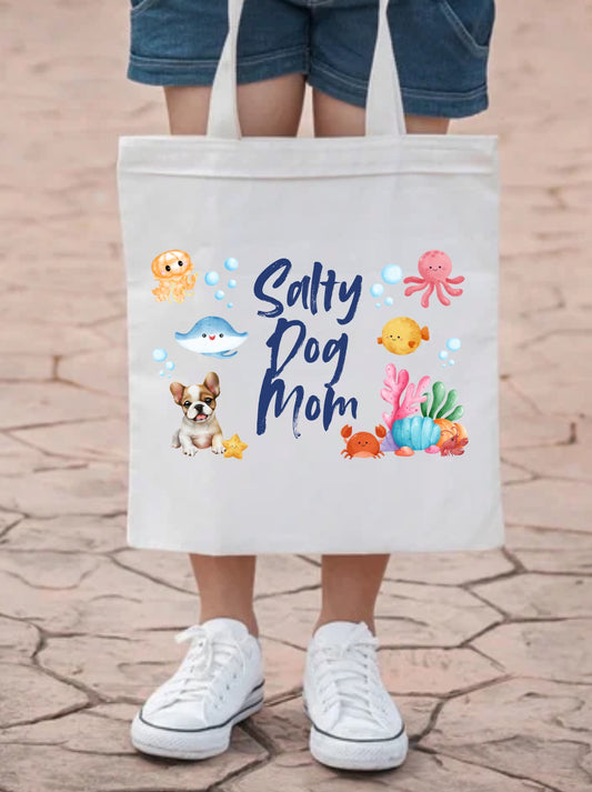 Salty Dog Mom Tote Bag