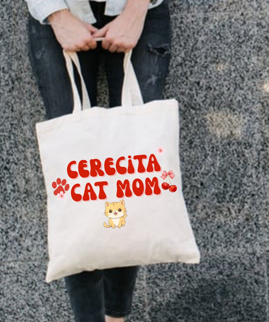 Cerecita Cat Mom Tote Bag